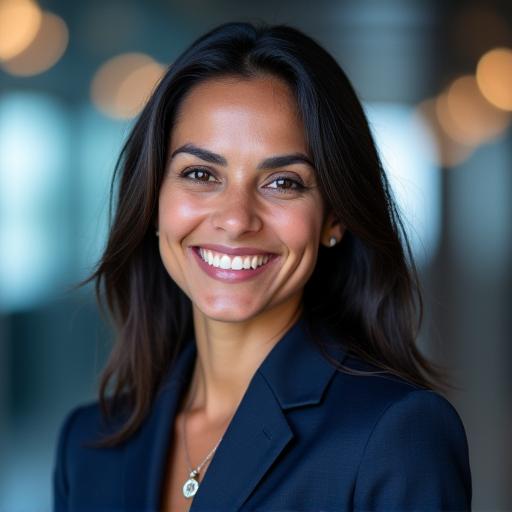 Professional headshot of Anya Sharma, CEO of Screen Weaver